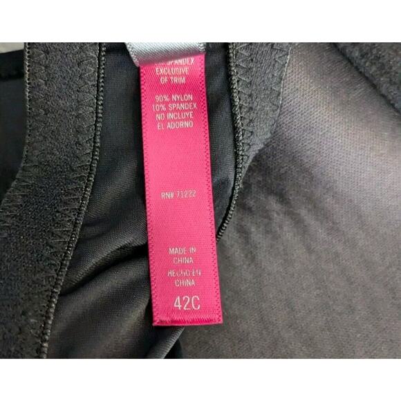Vince Camuto Bra 42C Black Padded Underwire Adjustable Clasp Back - Picture 4 of 5